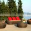 Best selling garden used 4 pcs round wicker rattan sofa set for sale