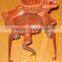 handle operating meat mincer with silver paint