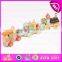 Funny play wooden magnetic train pull toy for kids,Children Toy Train Educational Pull Cart Wooden Block Train W05C022