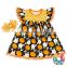 Stylish Baby Cotton Frocks Designs Gold Arrow Print Baby Girl Cotton Dresses Halloween Day Little Girls Party Dresses