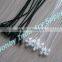 CUSTOM Loop Bullet Snap Locked Black Nylon Hang Tag Cord