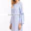 New Arrival 2017 Fashion Striped Long Sleeve Comfortable Cotton fitted Casual Shirt Dress