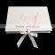 Zeal-X made logo printed white ribbon flat cardboard folding clothes gift packaging box