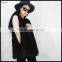 Wholesale Hot Sale Black Faux Mink Fur Vest V-neckline Open Front
