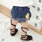2017 wholesale toddler unisex small denim bloomer shorts