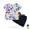 2016 Hot! New arrival high quality boys clothing sets with dinosaur printed