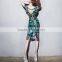 2016 summer new arrival fashion tropical floral print firls party dress for women