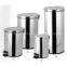 Stainless steel pedal waste bin (sloping shape repousse cover)