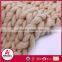 New product knitted blanket cheap chunky knit blanket