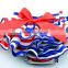 4th of July Baby girl satin ruffle bloomer toddler diaper cover star stripes Newborn blue red bloomer