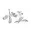 Novelty cufflinks two sliver spade cross design