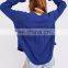 Women deep V-neckline with button closures placket crinkly and soft cotton pullover blouses