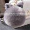 Cute Rabbit Ear Factory Rabbit/Fox Fur Pom Pom fluffy Ball Bobble Keychain with Strap and Metal Buckle Key Ring