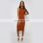 China online shopping women high neck knit dress