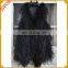 2015 Black Ostrich Feather Vest Women's Fur Vest With Real Ostrich Feather