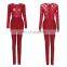 2016 new black red long sleeves mesh studded bandage jumpsuits wholesale dropshipping beaded jumpsuits