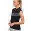 ladies high quality black sleveless golf polo t-shirts china manufacturer