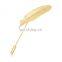 New Arrived Simple Metal silver / Antique Gold / 16 K gold plating Feather brooch long needle lapel pin