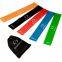 colorful 5pcs 100% natural latex resistance bands for strength training