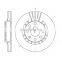 China auto spare parts manufacturer front brake disc for OPEL OEM 90487402