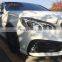 E-CLASS W212 WD style body kit 14~16y FRP material front bumper with LED side skirts rear bumper muffler tips trunk spoiler