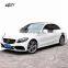 c63 amg style body kit for Mercedes Benz C260 class W205 front bumper rear bumper for Mercedes Benz C class W205 facelift