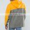 mens blank design your own yellow hoodie with different colored sleeves