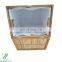 Bamboo Bathroom Folding Bamboo Laundry Hamper Includes Machine Washable Cotton Canvas Liner Large Laundry Basket