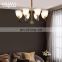 HUAYI Hot Sale Luxury Classical Golden Lampshade Villa Hotel Indoor Modern Ceiling Chandelier