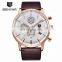 BENYAR 2720K in Stock Item Strap Wrist Watches Luxury Business Brand Date 3 Eyes Chronograph Leather 2019 Men's Alloy Analog
