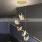 Postmodern Chandelier Hanging Lamp Livingroom Bedroom Silver Gold Ceiling Pendant LED Light