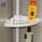 Personalized Bamboo Storage Suction Corner Shelves Fan-Shaped Bathroom Metal