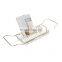 Luxury Golden Iron wire Folding Bathroom Shelf Bathtub Tray Shower Expandable Bathtub Caddy Towel Wine Book Holder Bathtub Rack