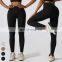 Running Wear Quick Dry Sport Legging Custom Gym Fitness Tights Women Cross Waistband Pants Butt Lift High Waist Yoga Leggings