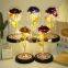 Led Galaxy 24k Gold Eternal Rose Light Up Rose Flower Gift Glass Dome Flower Lamp For Home Christmas Decorative Holiday Lighting