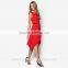 Ladies fashionable dress with high quality solid color ladies dress D273