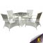 High top recycled patio garden furniture set hideaway dining table and chair set