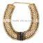 New design gold plated choker wholesale chunky statement necklace in china