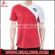 100 polyester mesh fabric red contrast white short sleeve reversible soccer jersey china