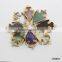 JF8557 New style Gold plated natural crystal stone arrow head arrowhead connectors