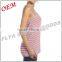 wholesale high quality 100% cotton women stripe singlets tank top