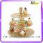 hot sale supermarket and promotion christmas 3 tier paper cupcake stand for festival