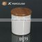 ceramic canister jar with wooden lid