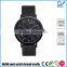 Black marble watch face PVD stainless steel case japan miyota movement Authentic Italian Leather Band