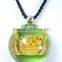 2015 Halloween Chirtmas Thanks Giving Day Girls Amber Pendant Necklaces