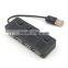 Factory Price USB 3.0 Hub 4 Ports Speed 5Gbps for PC laptop with on/off switch WHITE