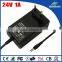 24VDC power supply 24V 1A wall mount adapter 100-240VAC input