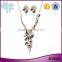 Western import standard gold plated zinc alloy rhinestone leaf shape crystal jewelry set                        
                                                                                Supplier's Choice