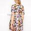 Fashion Floral Print Woven Maternity Dress Maxi Plus Size