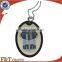 oval engraved sublimation dog tag with black silicone rubber ring for man